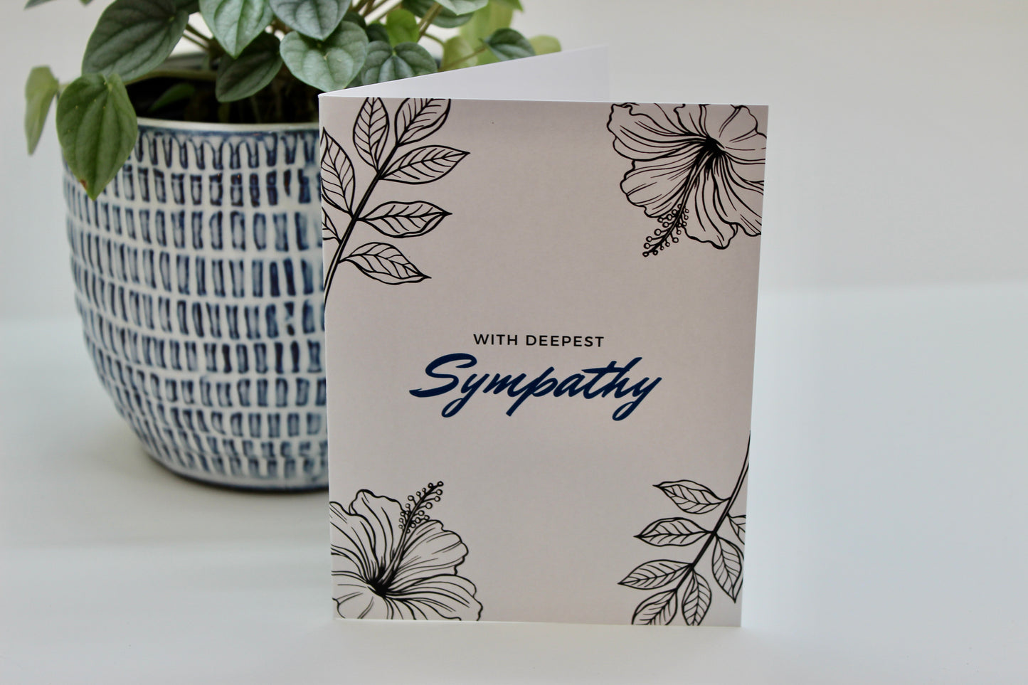 Sympathy Flowers and Leaves Card