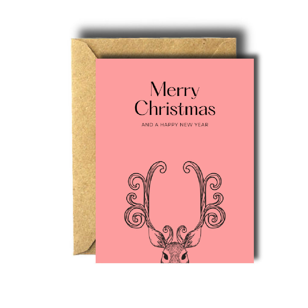 Merry Christmas Reindeer Card | Boxed Set of 8