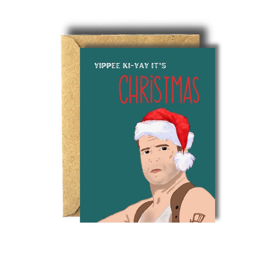 Bruce Willis Die Hard Yippee Ki-Yay Christmas Card
