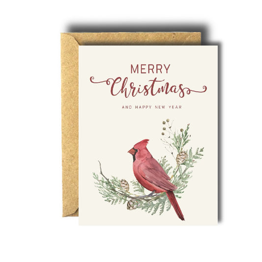 Winter Cardinal Christmas Holiday Card
