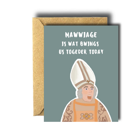 Princess Bride Mawwiage Wedding Card