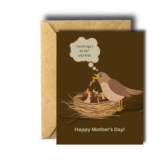 Bird Feeding Mother’s Day Card