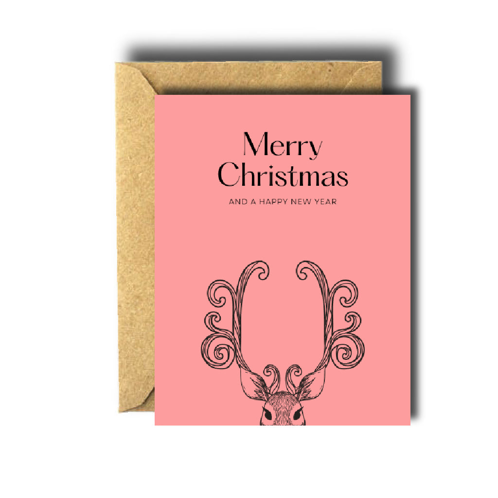 Merry Christmas Reindeer Card